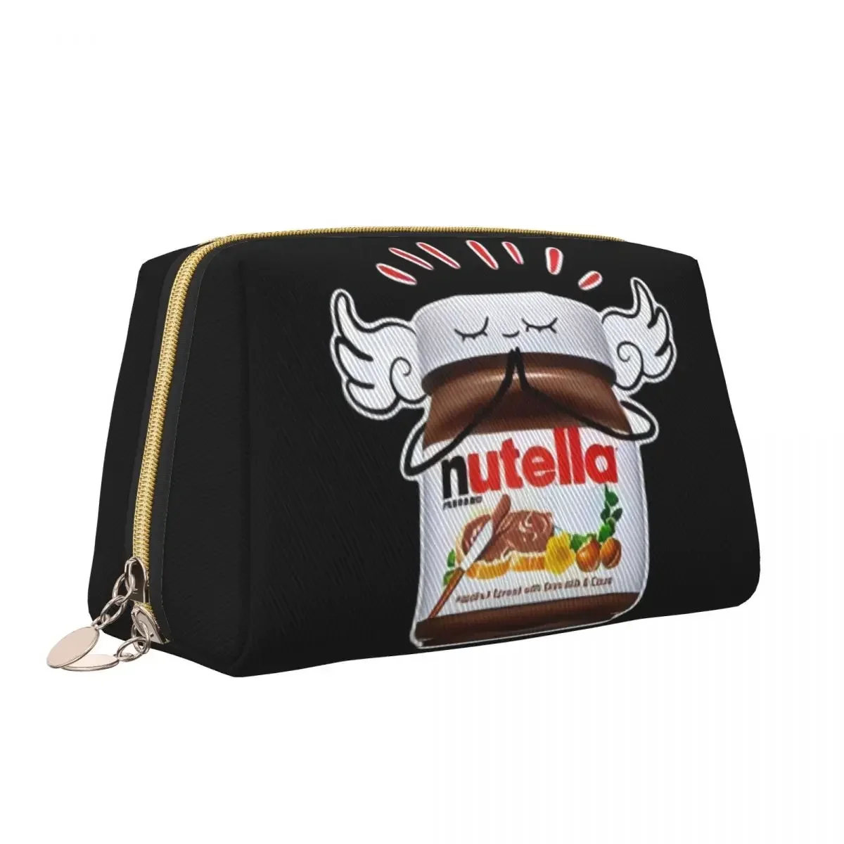 Cute Nutellas Pattern Cosmetic Bag Women Cute Big Capacity Makeup Case Beauty Storage borse da toilette