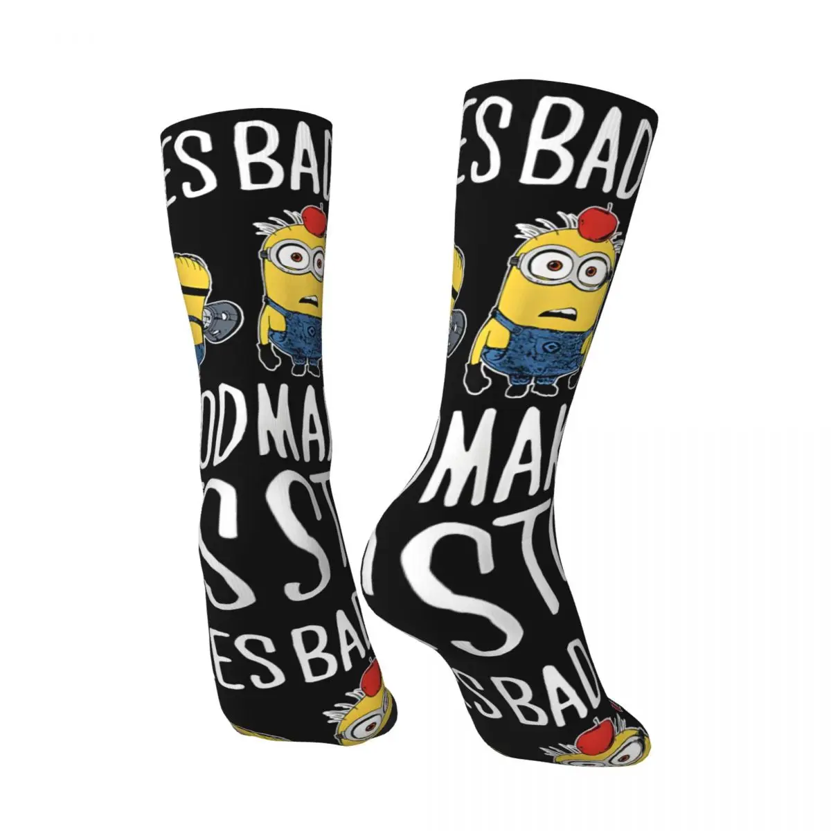 Happy Funny Himor Good Sturies Men's Socks Vintage Harajuku Despicable Me Hip Hop Novelty Casual Crew Crazy Sock Gift Printed