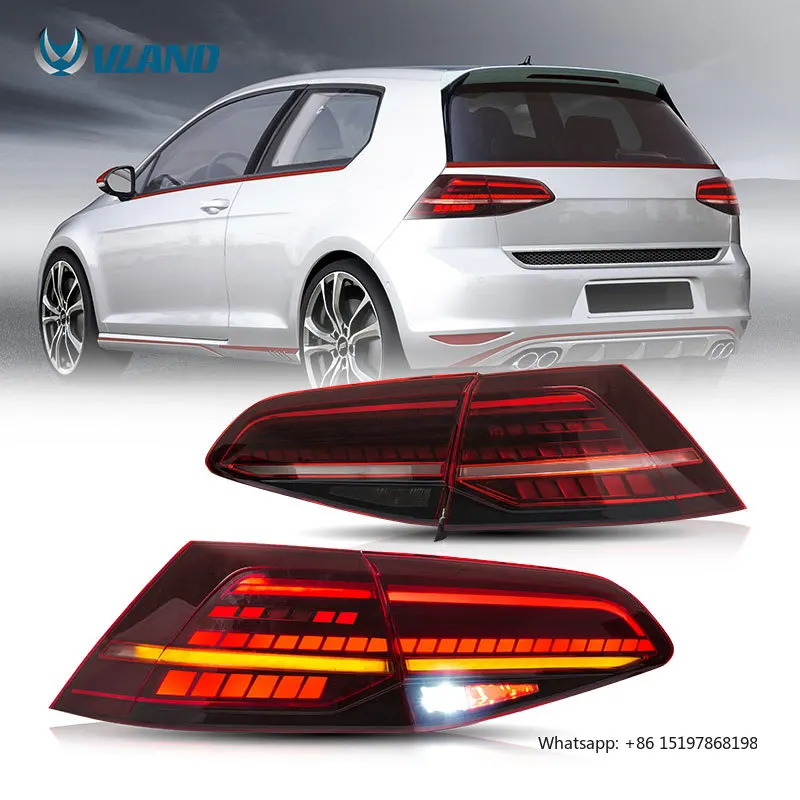 

VLAND Factory LED Taillights Wholesales Rear Lamp 2013-UP Sequential Turn Signal Car Tail Light for VW MK7 Golf 7 Golf Mk7 7.5