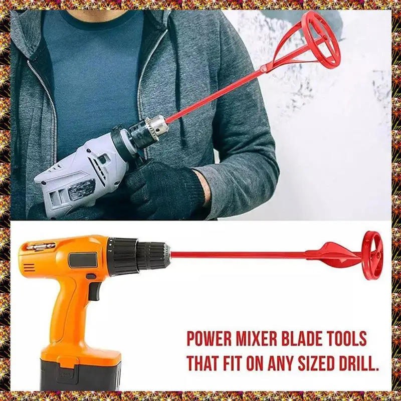 BTCL Hexagon Shaft Plaster Paint Mixer Mixing Paddle Rod Electric Drill Construction Agitator Putty Cement Grouting Tool