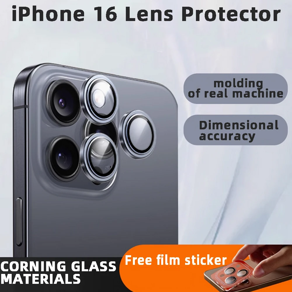 TORRAS for iPhone 16 Pro Max Metal Camera Lens Protector Tempered Glass Cover iPhone 16 Pro Lens Protector