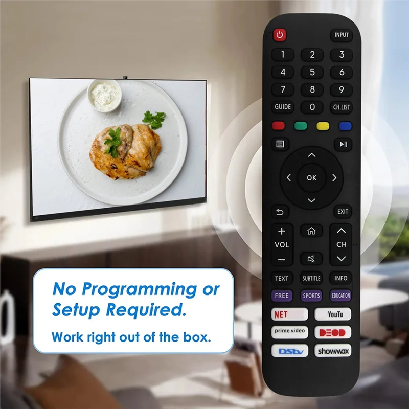 HFES ersetzt EN2AC30H Fernbedienung für Hisense Smart LED TV Fernbedienung