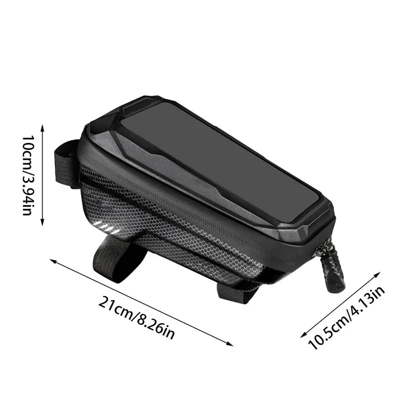 Bike Phone Bags Waterproof Bicycles Top Tube Bag Mountain Bike Accessories Bike Front Frame Pouch With Sensitive Touch-Screen