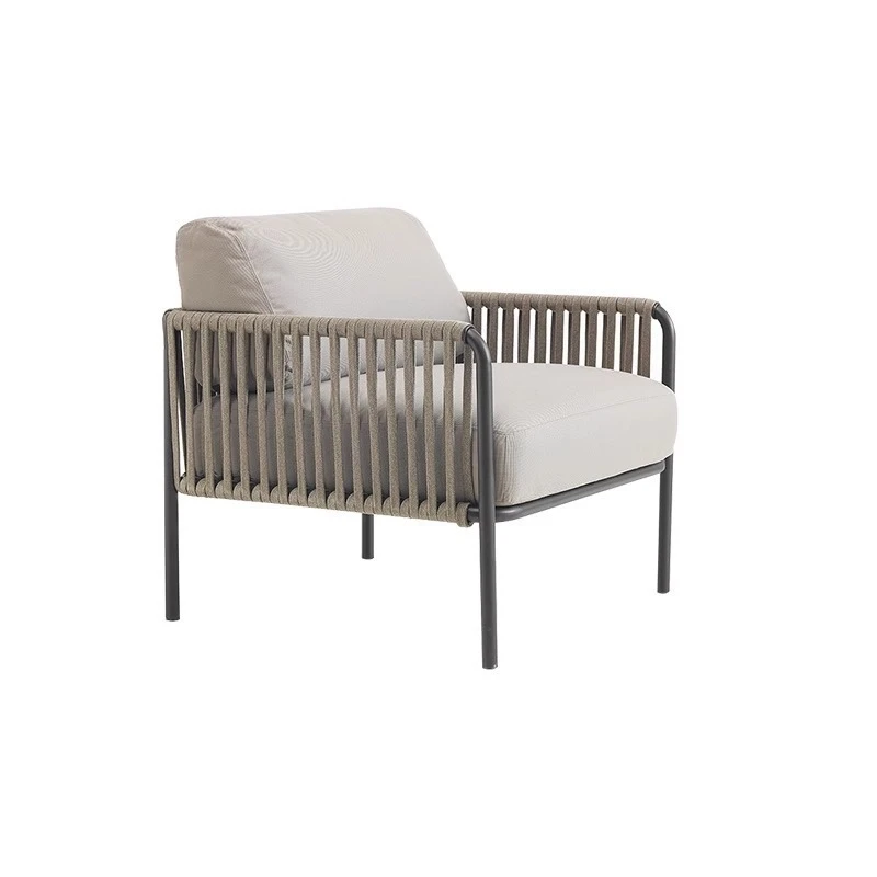 

Nordic outdoor leisure rattan chair sofa single waterproof sun-proof outdoor open-air balcony villa courtyard