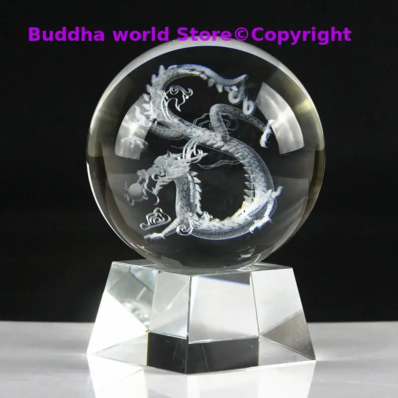 Southeast Asia TOP COOL Business Ornament HOME SHOP OFFICE auspicious FENG SHUI Talisman 3D Royal Dragon Crystal ball statue