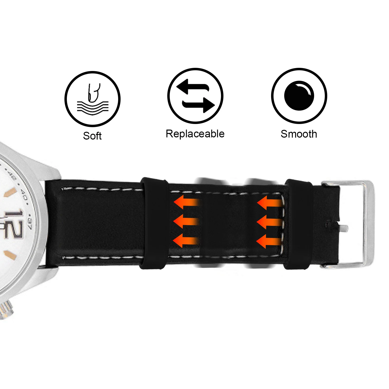 24 قطعة حامل حزام الساعة سيليكون مقاوم للاهتراء آمن صالح استبدال الفرقة السحابة الدائري لحماية حزام طويل الأمد