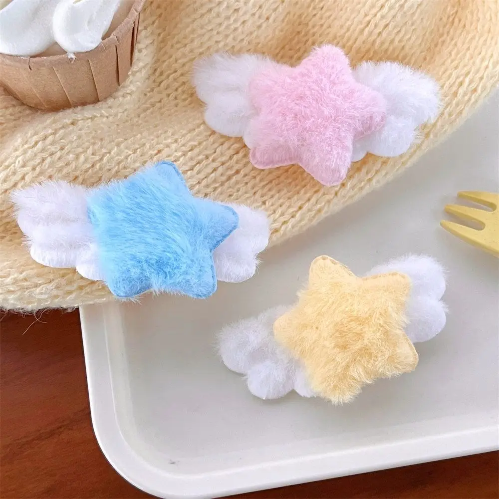 Minimalist Style Plush Star Hair Clip Hair Accessories Headdress Plush BB Hairpins Ornament Sweet Fluffy Barrettes Photograh