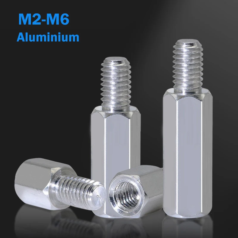 Male Female Hex Board Spacing Screw M2 M2.5 M3 M4 M5 M6 Aluminium Motherboard Hex Standoffs PCB Support Threaded Pillar Column