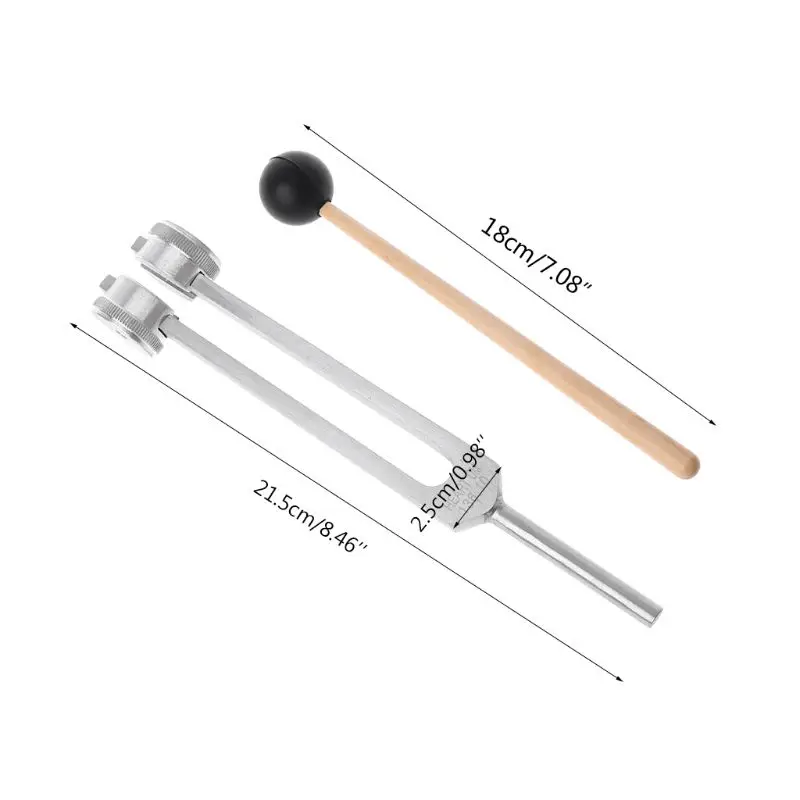 OM 136.1Hz Tuning Fork with Silicone Hammer Nerve/Sensory for Perfect Healing Dropshipping