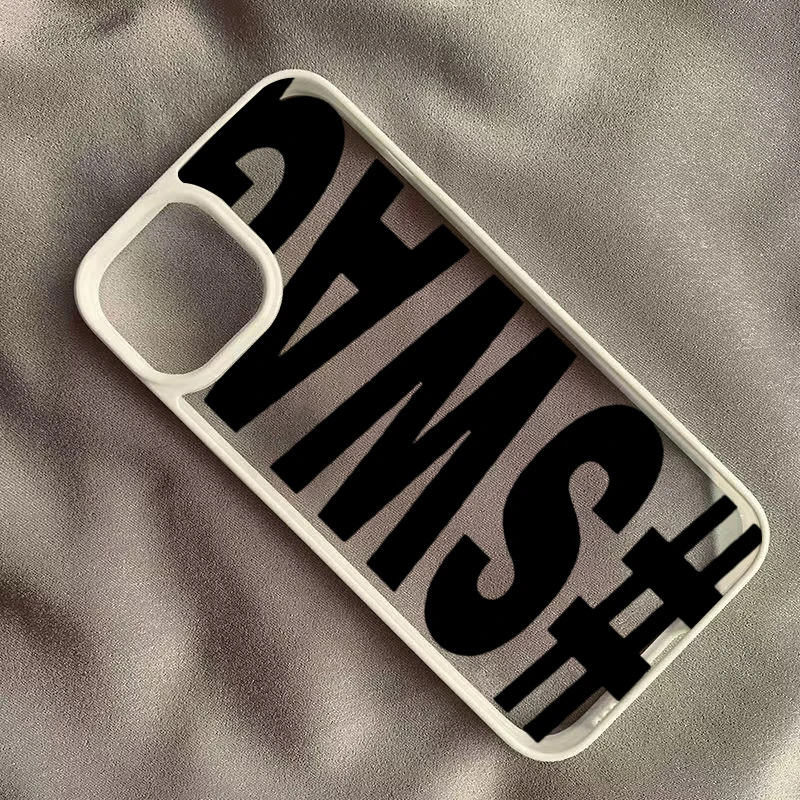 Cover antiurto SWAG con lettere grandi per iPhone 16 15 Pro Max 14 13 11 12 Pro Max 17Air 16E X XR XS Max 7 8 Plus SE 2022