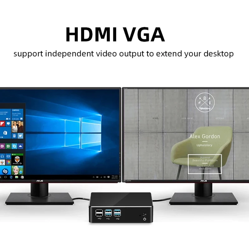 인텔 코어 i3 i5 i7 미니 PC 보어본 키트 DDR3 RAM SSD WiFi 지원 WIN10 지원 소형 컴퓨터 (4개 USB 2.0, 4개 USB 3.0 포트 포함) 가정용