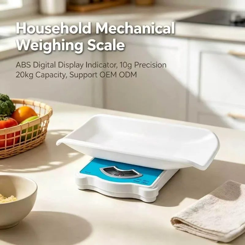 Household  Mechanical Weighing Scale, ABS Digital Display Indicator, 10g Precision 20kg Capacity, Support OEM ODM
