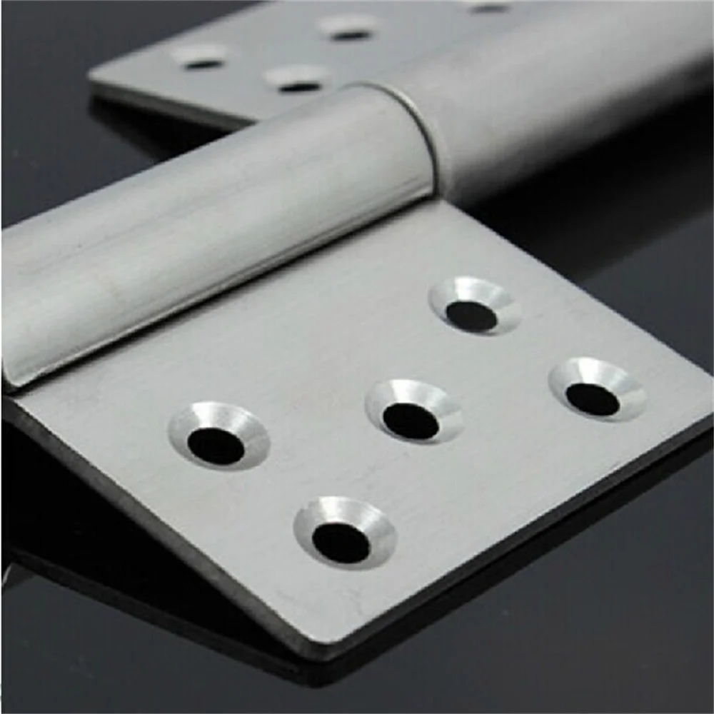 Toilet door hinges aluminum alloy door bathroom door hinges folding complete stainless steel hinge accessories loose-leaf