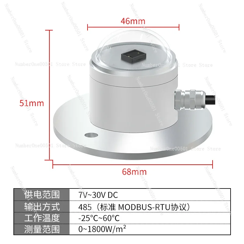 Total Solar Radiation Sensor Transmitter Illuminometer Sensor Reflection Radiometer Detector