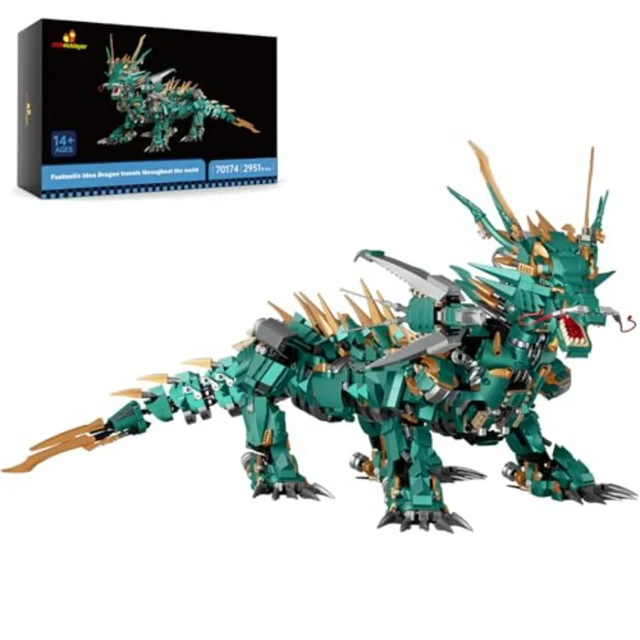 

Креативный зеленый механический конструктор-дракон для взрослых 70174, деревянная модель животного, коллекционная игрушка, декор для дома, STEM-игрушка для обучения