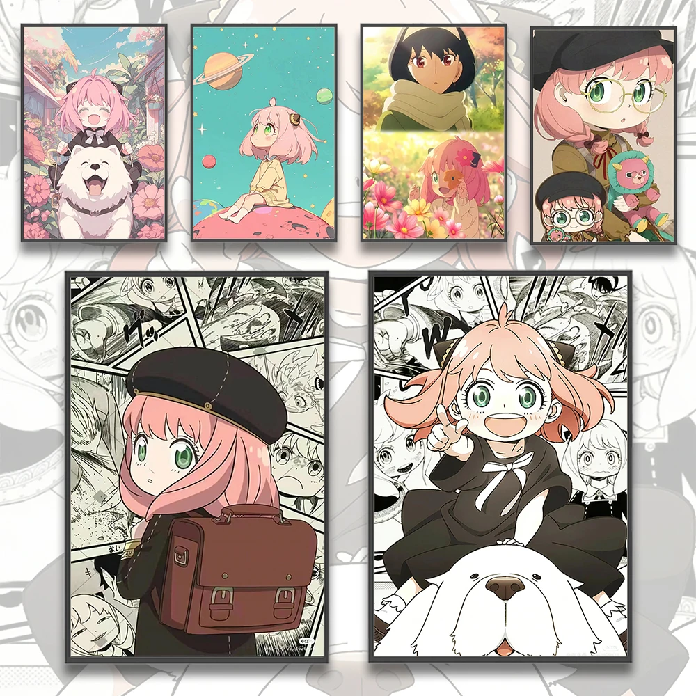 

SPY FAMILY Popular Self-adhesive Poster Japanese Anime Movie Wallpaper Figures Photos Home Decoration Painting Wall Boy Cartoons