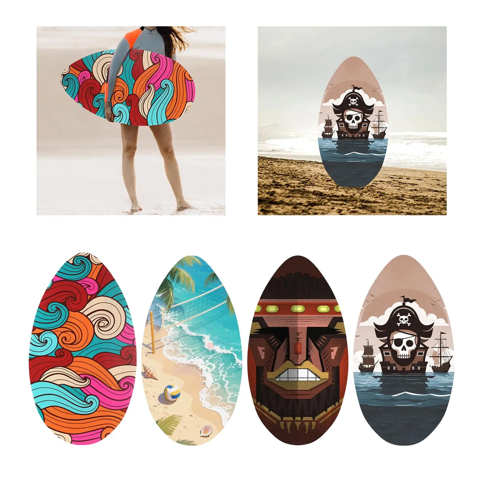 

Skimboard Standing with High Gloss Coating Skim Board for Teenagers Adults Kids