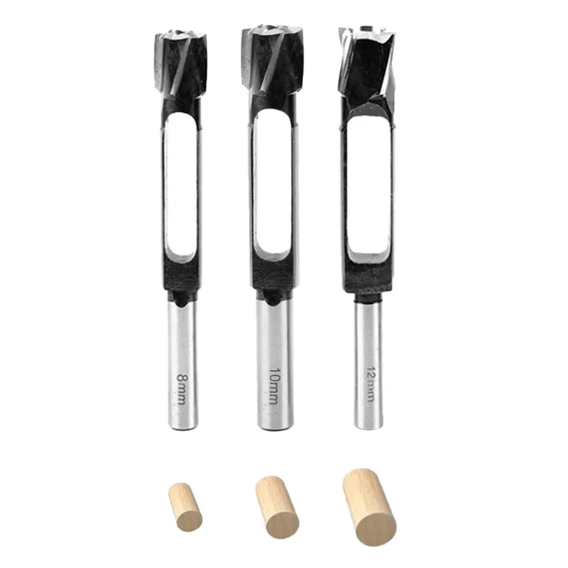 

ABBP-Deep Plug Cutter Drill Bit Set Carbon Steel 56Mm Cutting Depth Kit For Precision Woodworking