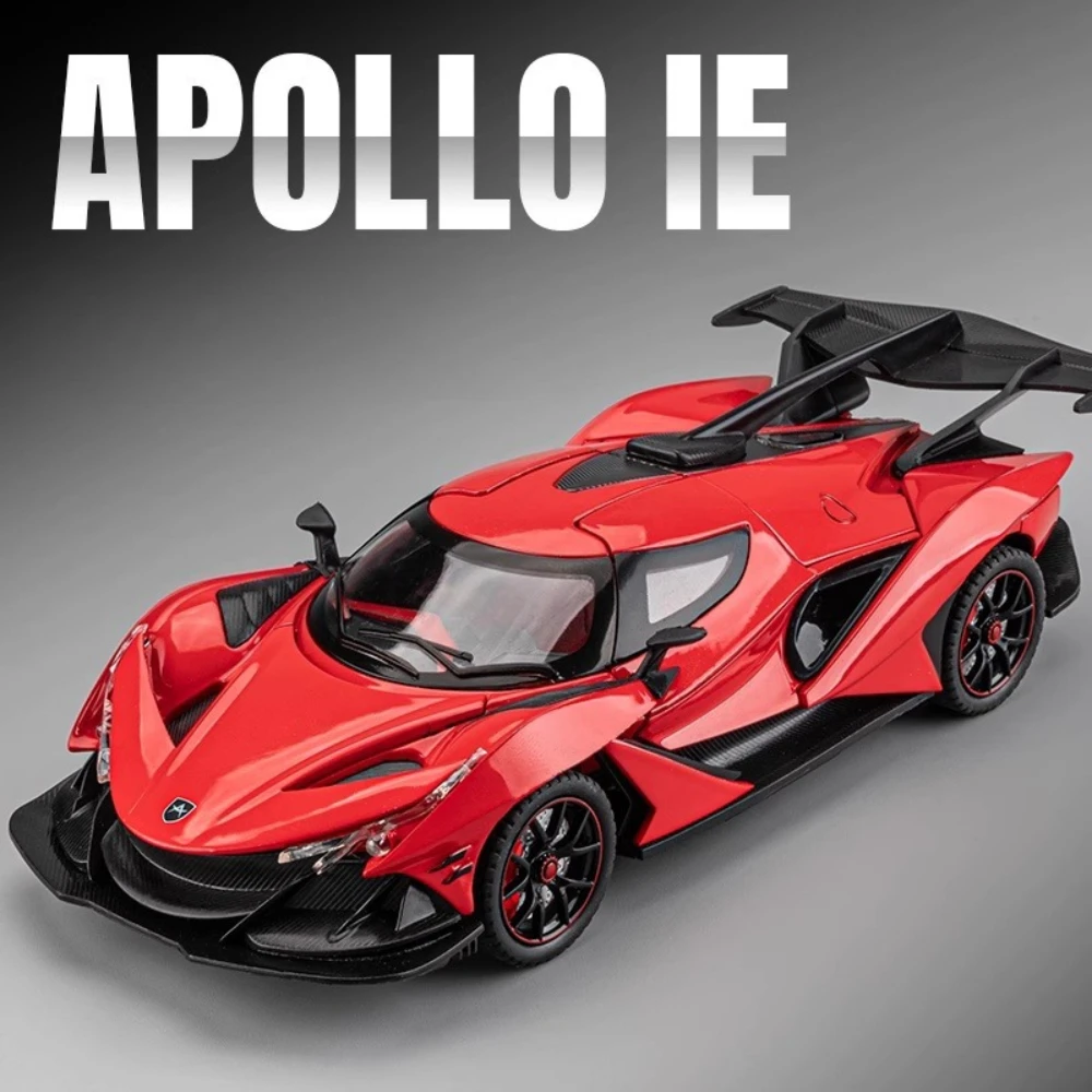 1:32 Apollo IE EVO Modello in lega giocattolo Pressofuso Porte per auto Suono aperto Luce Tirare indietro Pneumatici in gomma in miniatura Auto Regalo di Natale per bambini