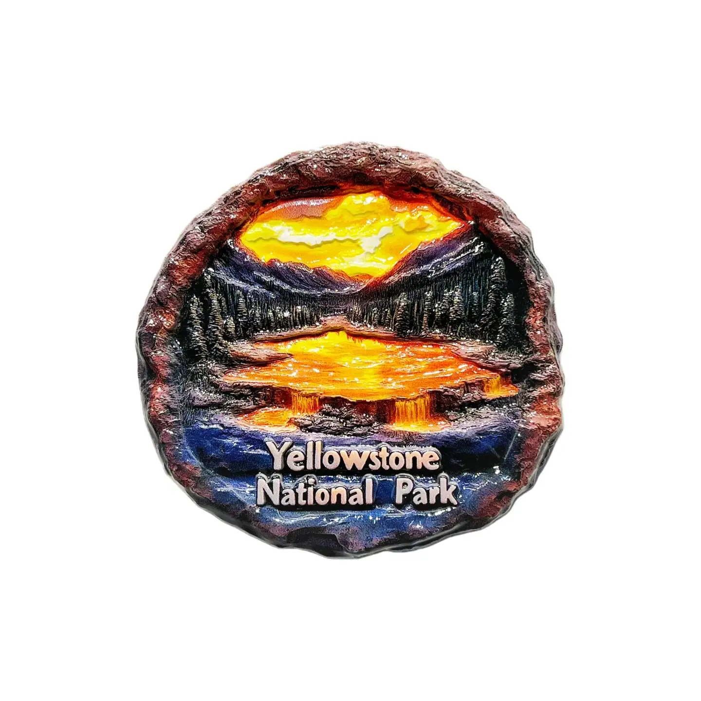 Park Tourist Souvenir Creative Yellowstone Lake 3D Home Decoration Magnetic Refrigerator Sticker Gift