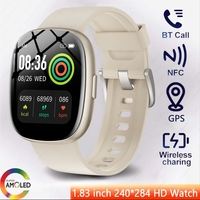 2024 New For Huawei Xiaomi Smart Watch Men Women 1.83-Inch HD AMOLED Full Touch Screen IP68 Waterproof Bluetooth Call SmartWatch