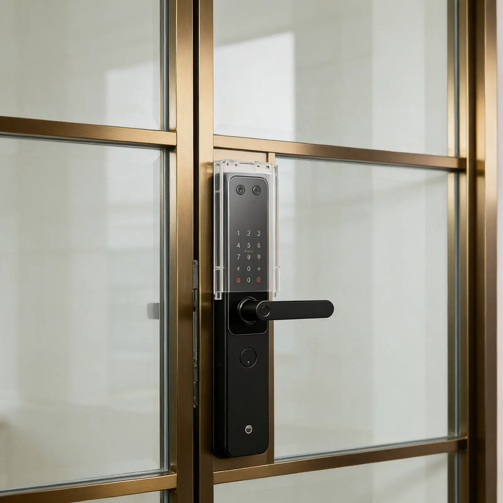 Clear Waterproof Electronic Lock Cover Plastic Flip Doorbell Protector Outdoor Keypad Access Control Rain Shield Shield
