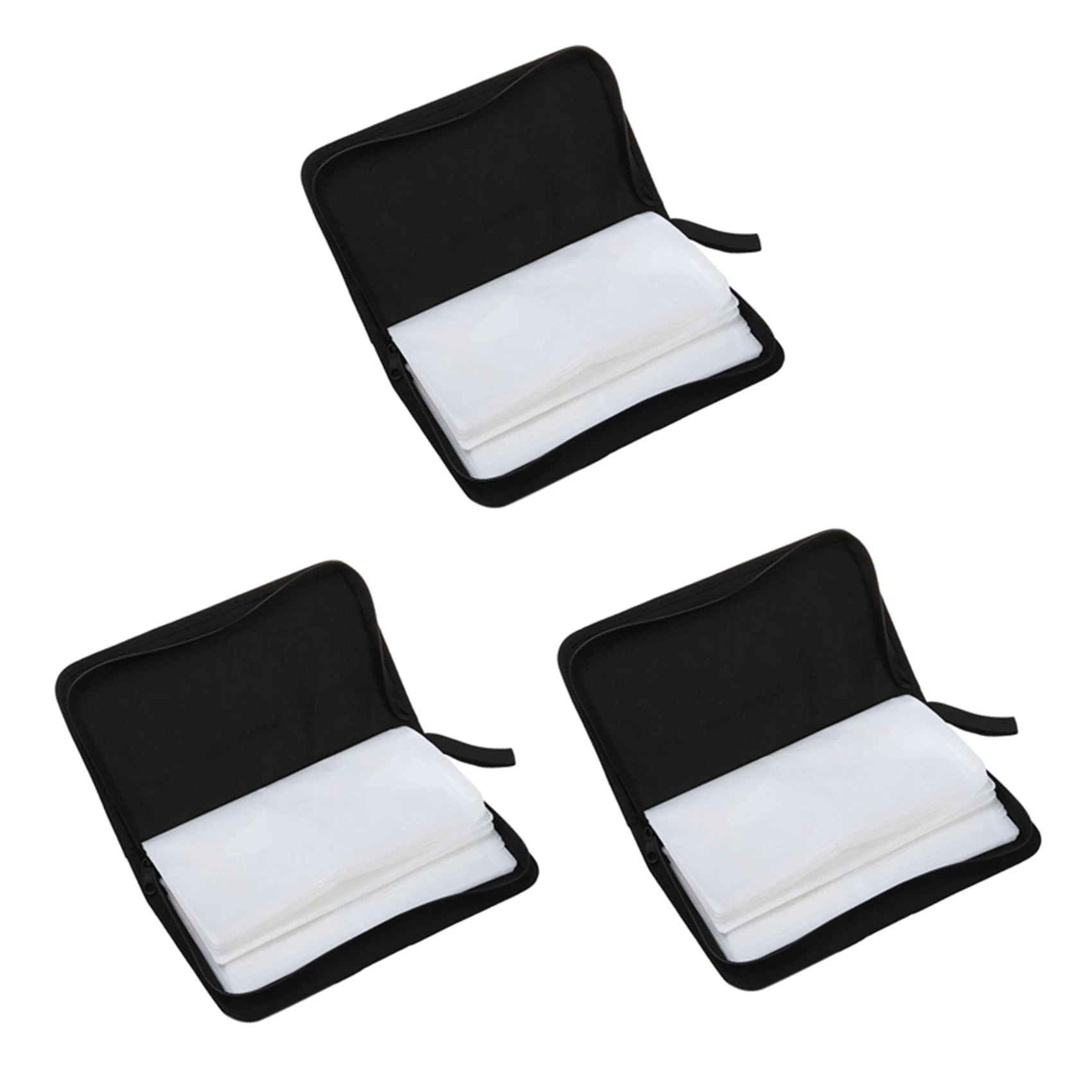 3X 80 VCD DVD CD Faux Leather Case Storage Holder Organizer Black