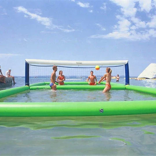 Inflatables Factory High Quality beach water pool inflatable volleyball game court sealed water volleyball play court