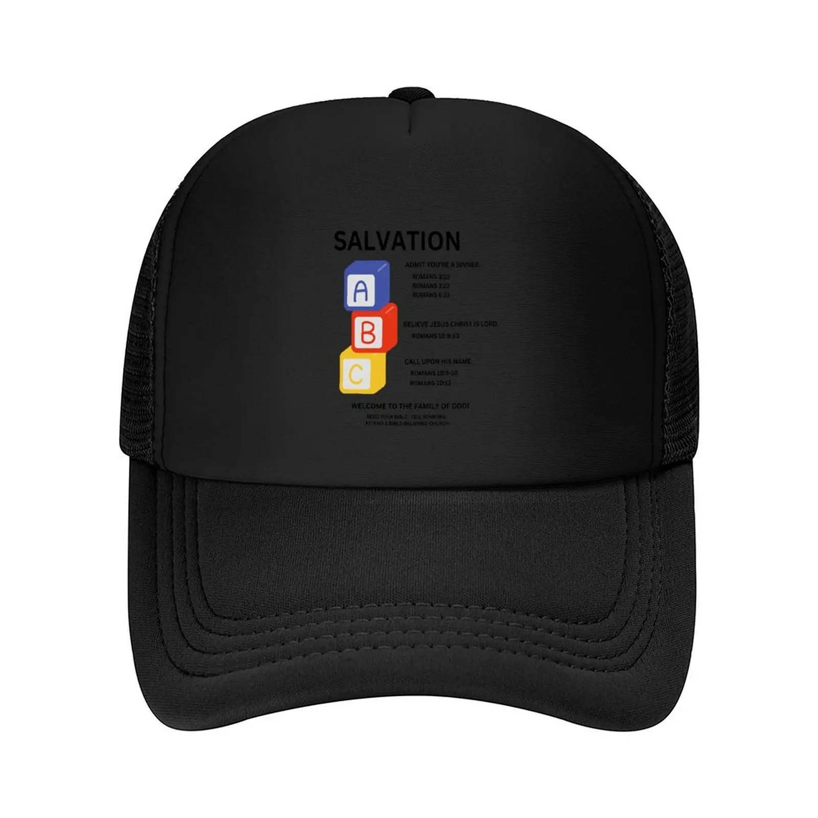 

Romans Road to salvation Baseball Cap Custom Cap Sun Hat For Children Anime Trucker Hat Men Golf Wear Women's