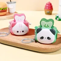 Creative Panda Bread Machine Keychain Pop-up Toast Stress-relieving Accessory Key Chain Backpack Pendant Small Gifts