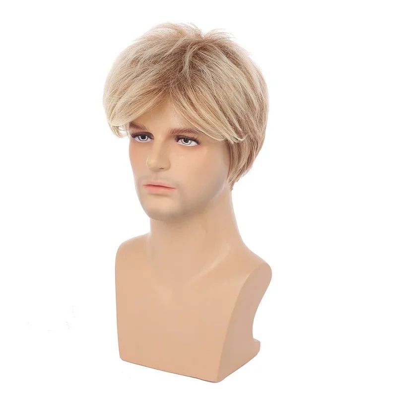 European and American fashion 's , fluffy short hair, machine-made synthetic fiber wigs, men's headgear