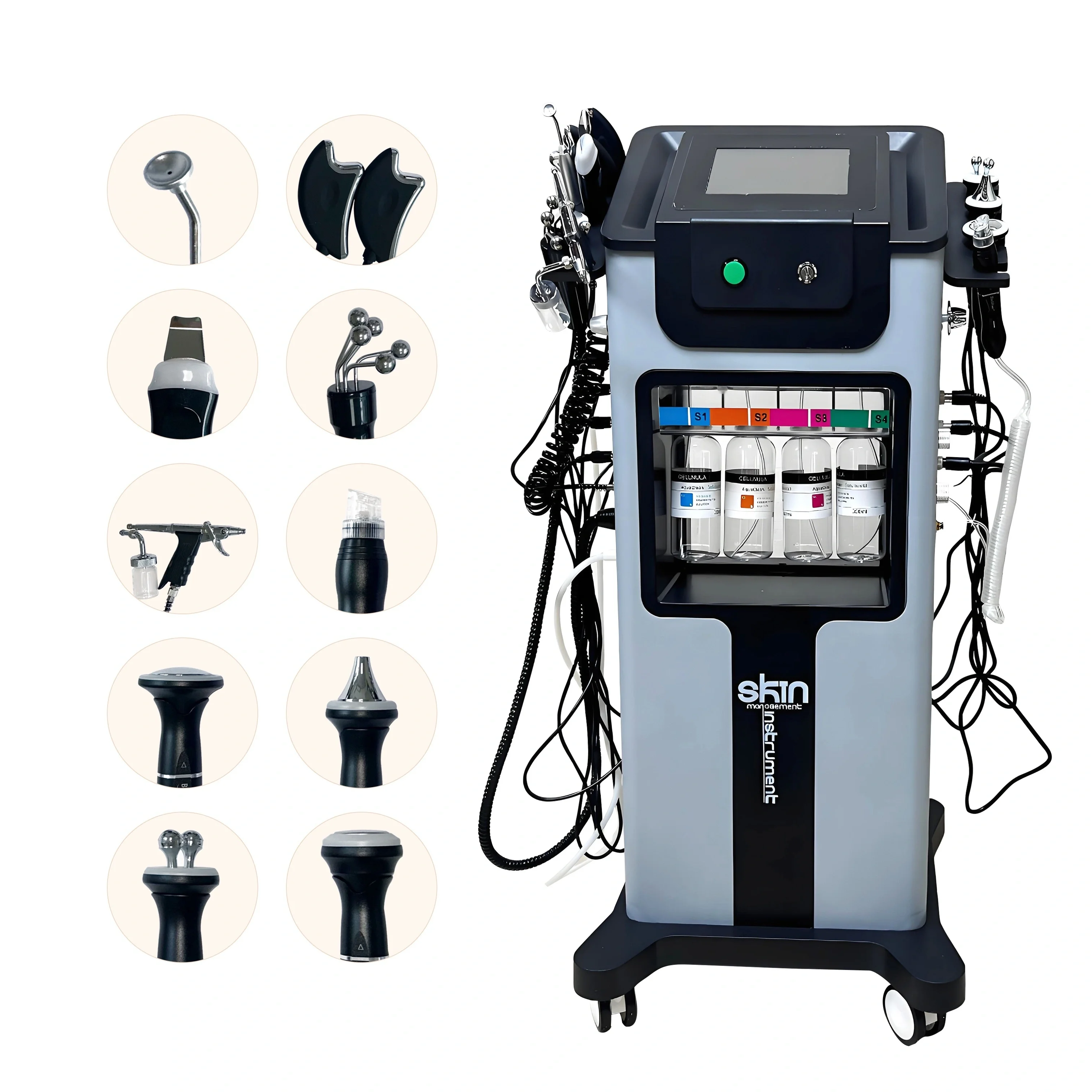 10-in-1-Hydro-Dermabrasionsmaschine, Facelifting, Tiefenreinigung der Gesichtsreinigung, Aqua-Peeling, Hautverjüngung, Hautpflege, SPA-Gerät