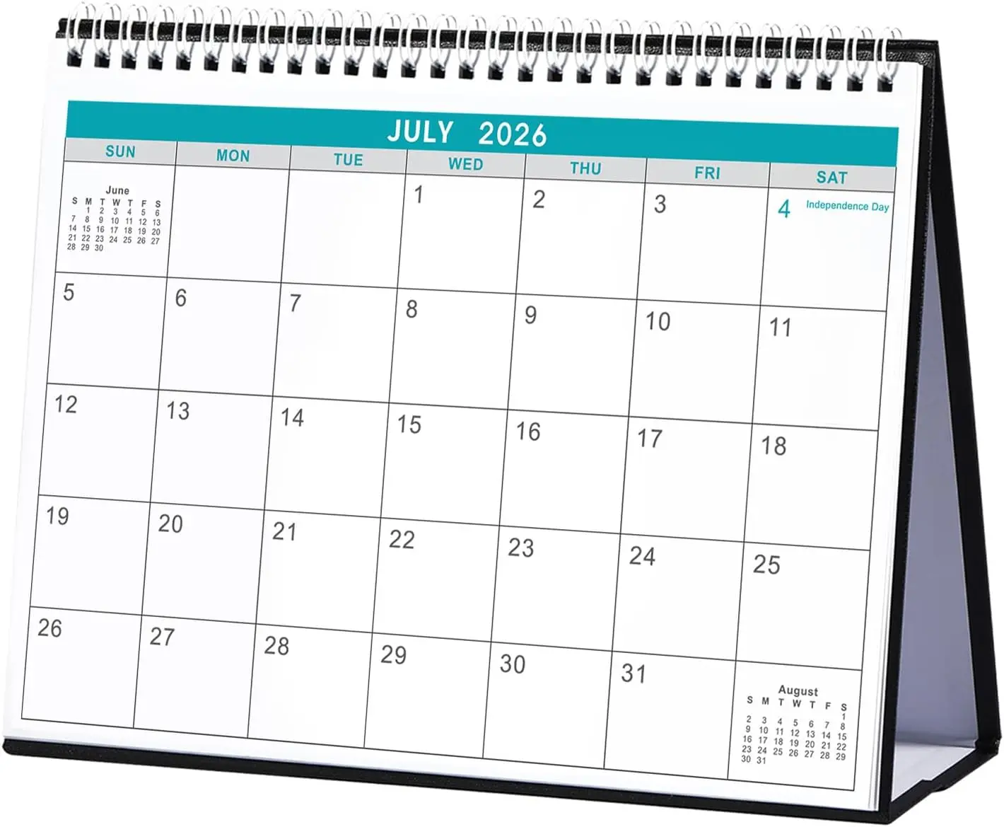 

18-Month Desk Calendar July 2026-Dec 2027, 10x8.3 Inch Flip Stand