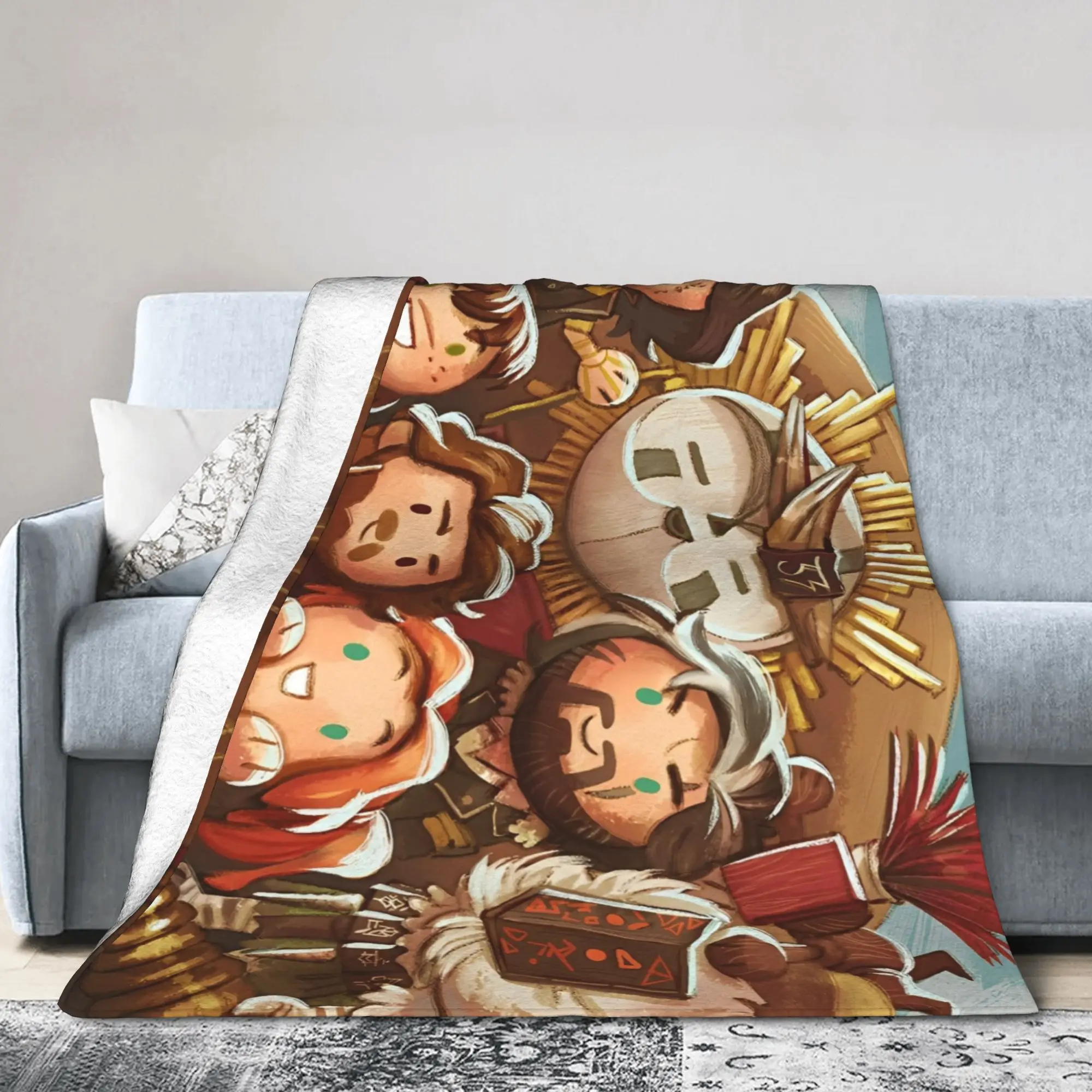 Clair Obscur Expedition 33 Esquie Knitted Blankets Video Game Plush Throw Blankets Bedding Couch Printed Soft Bedspread Portable