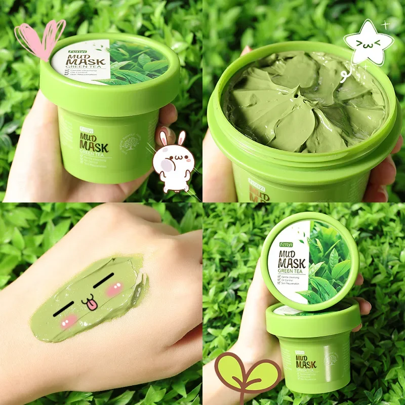 Fenyi Face Mask 100g ชาเขียวน้ําแข็งกล้ามเนื้อโคลน Mask Deep Cleansing Moisturizing Nourishing Hydrating Mask Facial Skin Care