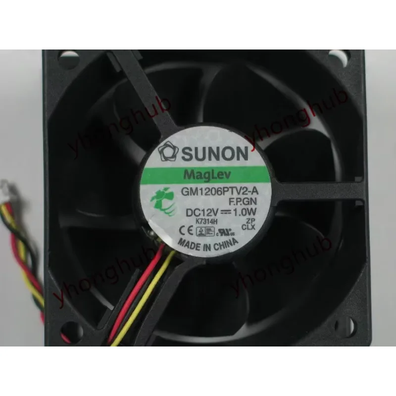 

SUNON GM1206PTV2-A F.P.GN DC 12V 1.0W 60x60x25mm Cooling Fan