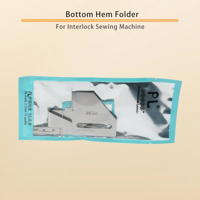 Adjustable Bottom Hem Folder 3 Needle 5 Thread Interlock Double Needle Sewing Hemming Tool