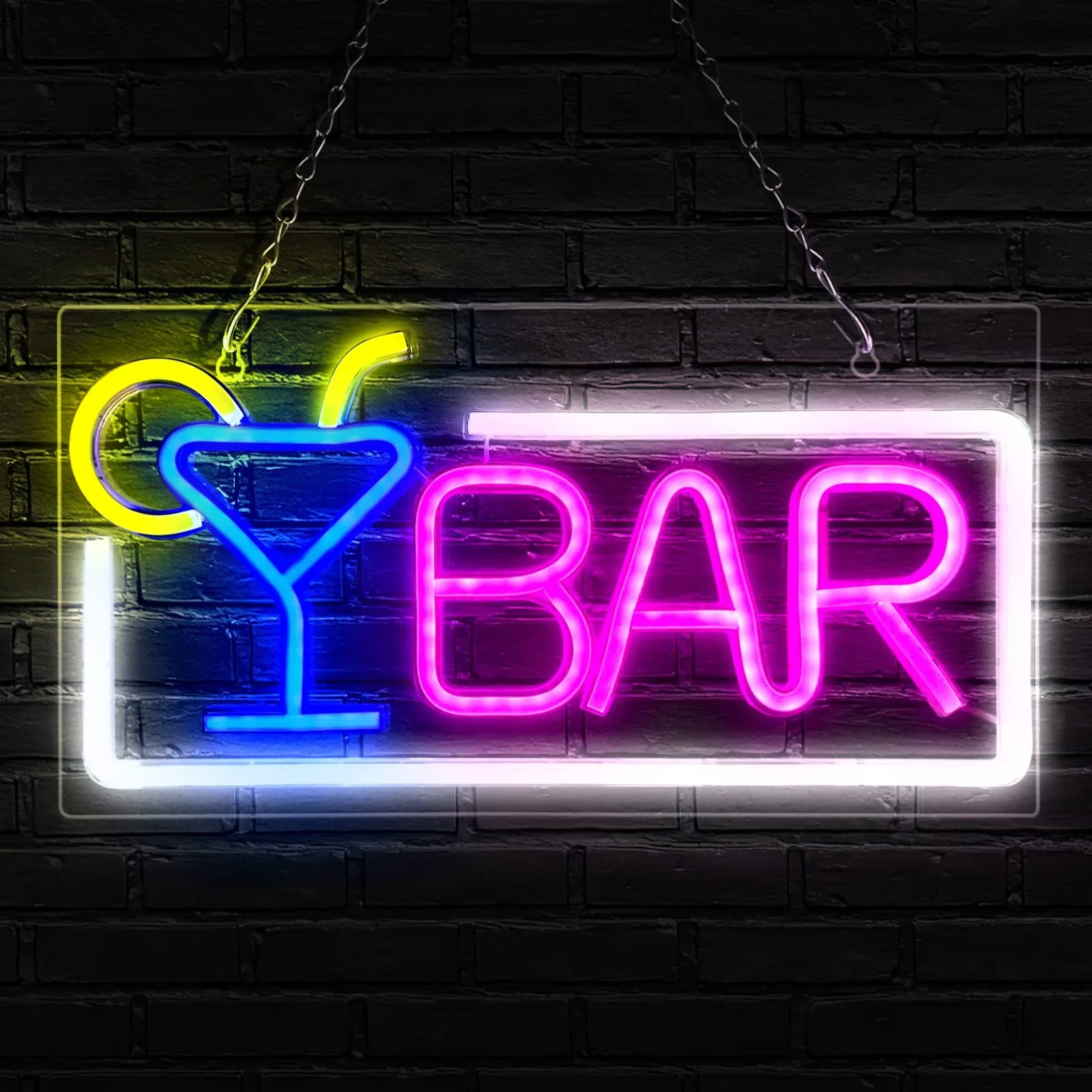 

Premium Acrylic Bar Neon Signs for Wall Decor，USB Powered Bar Neon Lights, Bar Signs for Home Bar, Bistro, Party, Club, Door