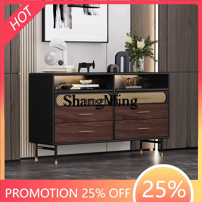 

SM luxury solid wood six-chest cabinet bedroom drawer storage cabinet modern simple living room medieval locker