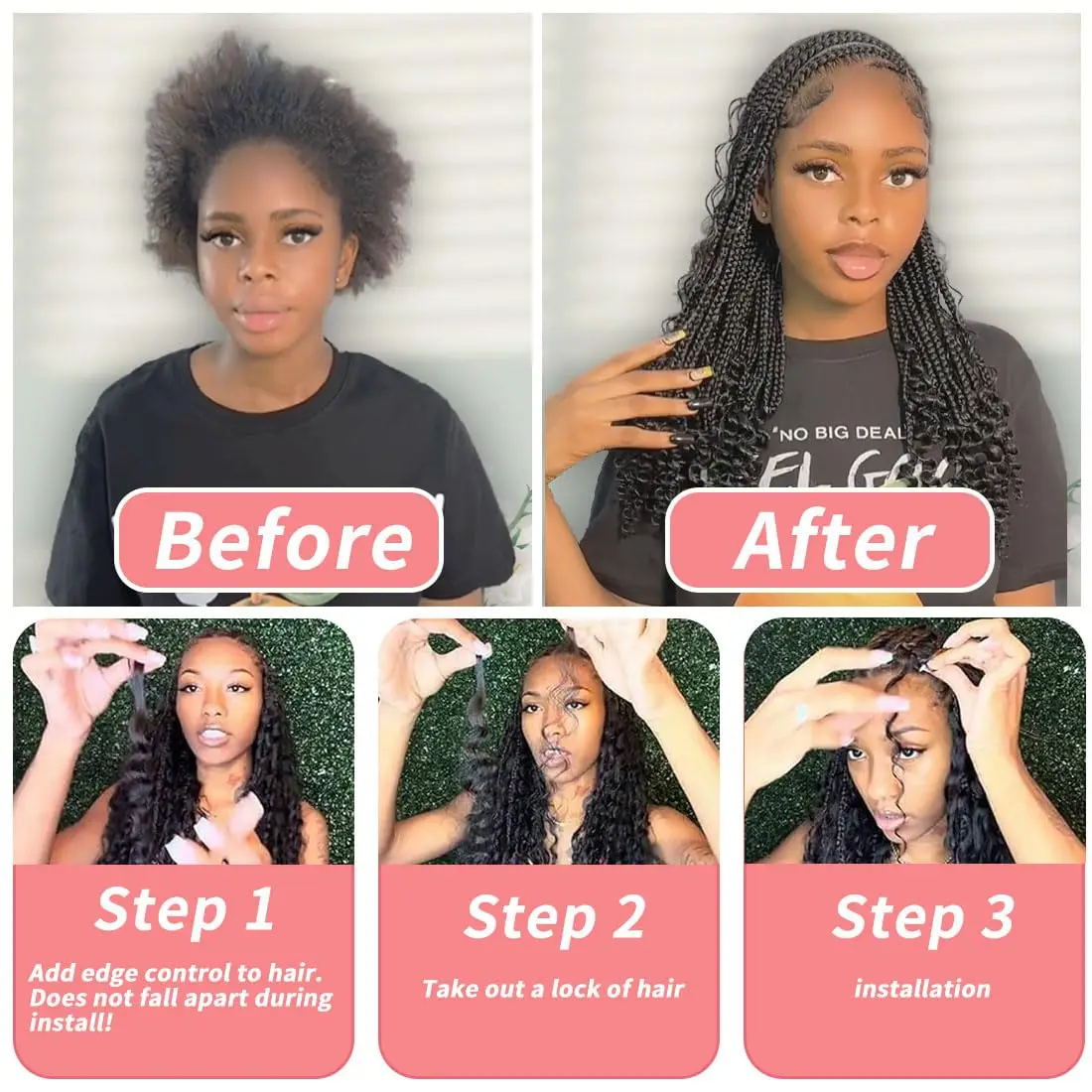 Bora Braids 인간의 머리카락 땋기 딥 웨이브 벌크 곱슬 인간의 머리카락 물결 인간의 머리카락 확장 땋기 대량 인간의 머리카락