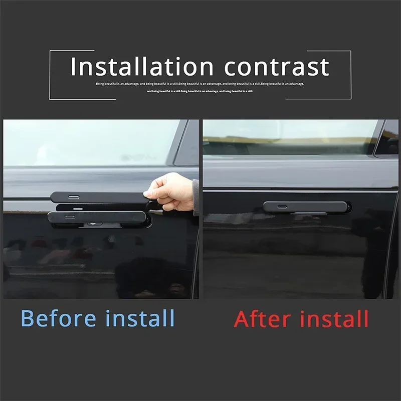 For Range Rover Sport/Vogue 2023+ ABS Matte Black car styling exterior handle sticker  exterior protection accessories 4 pieces