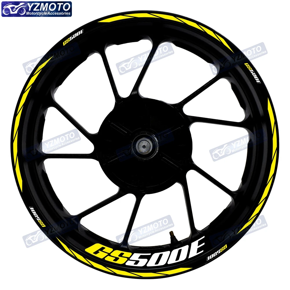 

Для мотоцикла GS500E GS 500 E 17-дюймовый передний и задний логотип, наклейка на ступицу колеса, водостойкая светоотражающая декоративная наклейка на обод