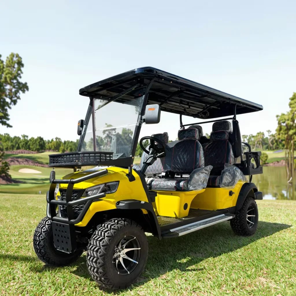 Chinese 60V Electric Golf Cart Battery Back To Back 4+2 Seater Lithium Hunting Off Road Golf Cart