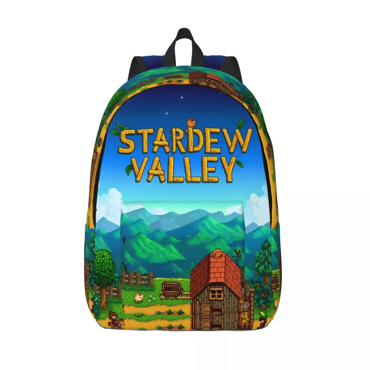 

Stardew Valley Backpack for Men Women Fashion Student Hiking Travel Daypack Laptop Canvas Bags with Pocket
