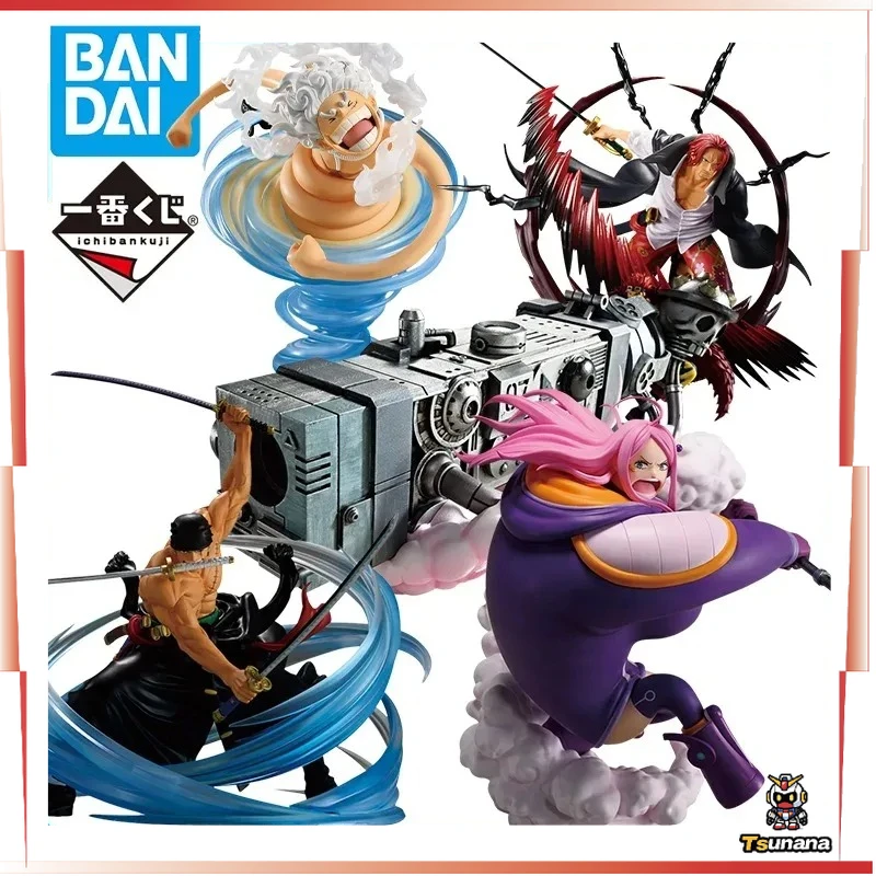 

In Stock Bandai Ichiban One Piece Monkey D. Luffy Gum White Whip Jewelry Bonney Roronoa Zoro Figure Anime Action Model Toys
