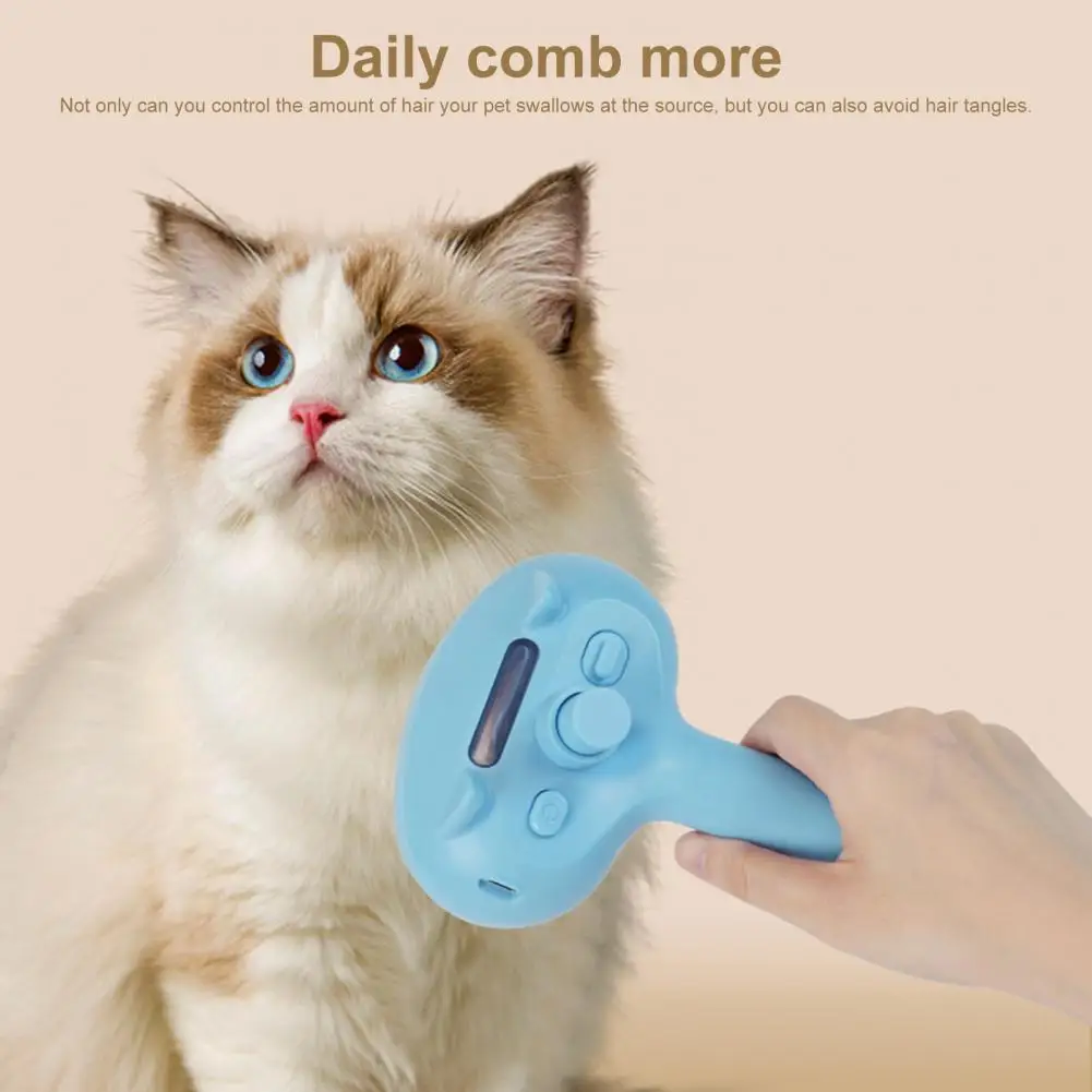 Cat Steam Brush,for Shedding Anti-Static Pet Spray Comb,Self-Cleaning Grooming Tool,with Water Bottle,Cat Massage Brush