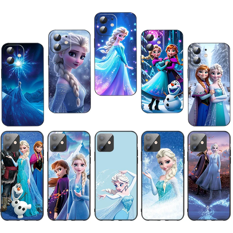 

X17 Frozen Princess Beauty Elsa Soft Silicone Case for iPhone11 12 13 14 Pro Max Plus 12 13 Mini Cover