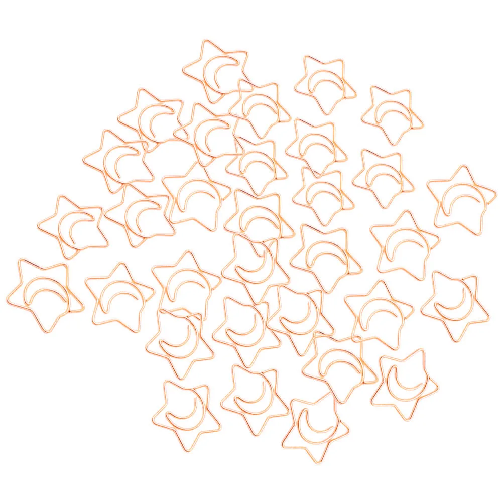 

100Pcs Star Shape Paper Clips Small Metal Clips Office File Document Clip Ornaments Small Craft Clip Ornaments
