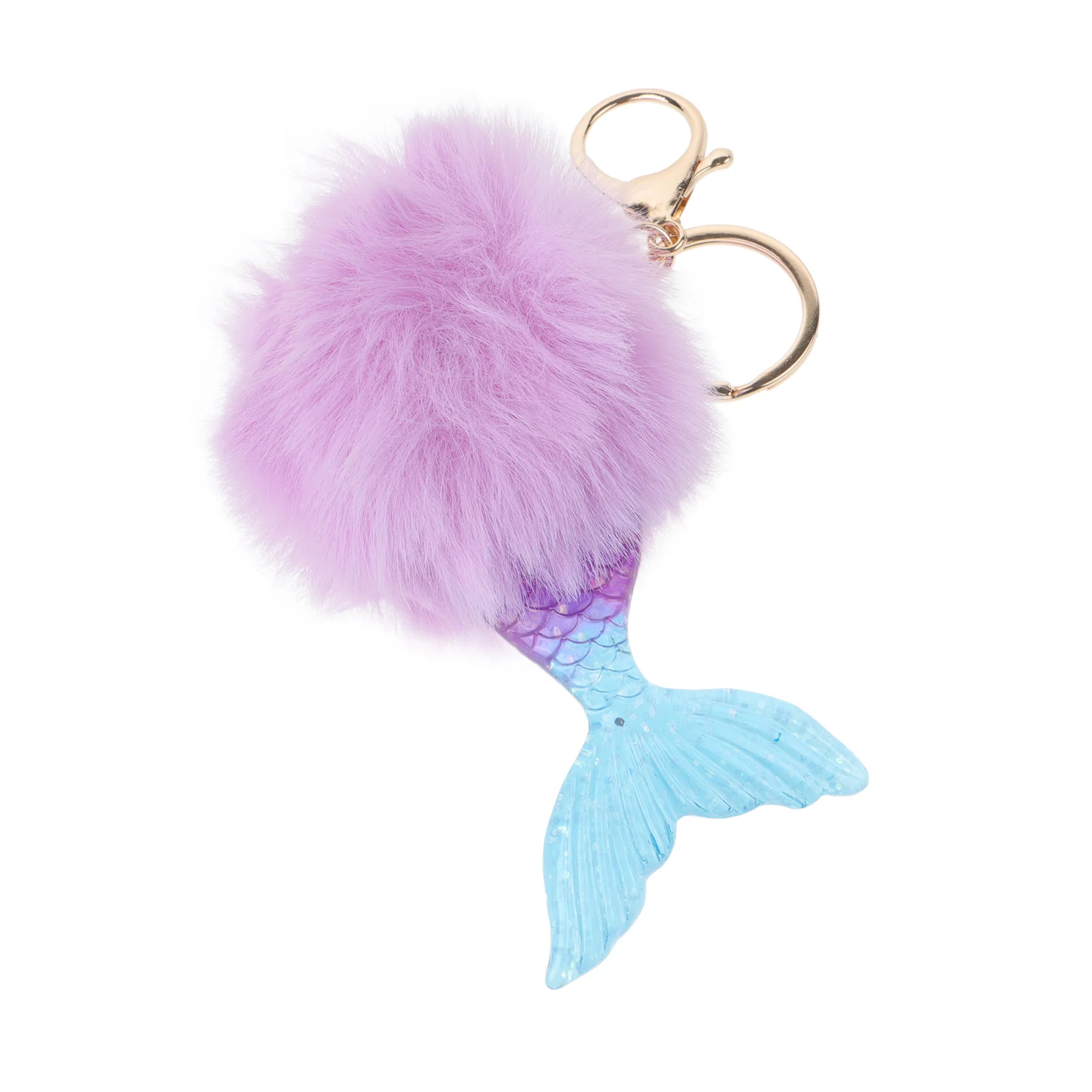 الأرجواني حورية البحر شكل المفاتيح الإبداعية معلقة حلقة رئيسية حقيبة قلادة حقيبة ظهر صغيرة ملحق هدية الزخرفية للفتيات النساء