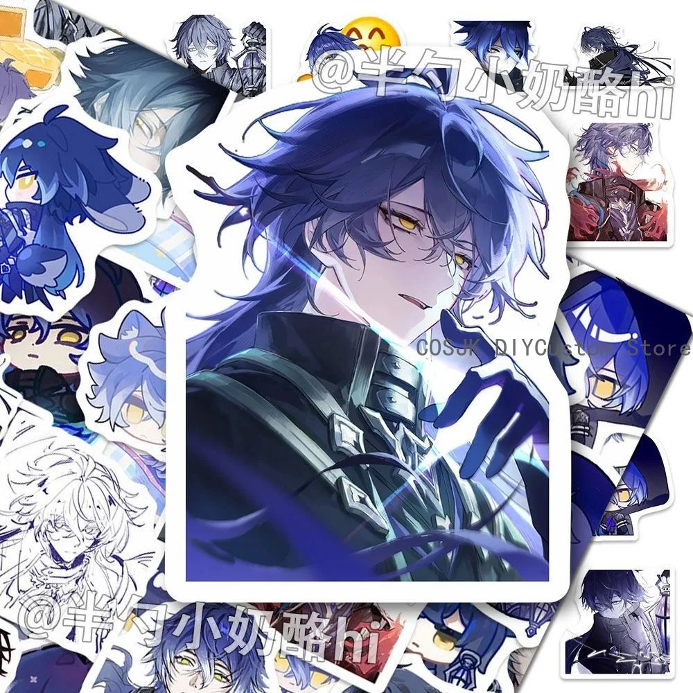 

Game Kyryll Chudomirovich Flins Genshin Impact Anime Stickers Decoration Laptop Phone Suitcase Notebook Label Stationery Sticker